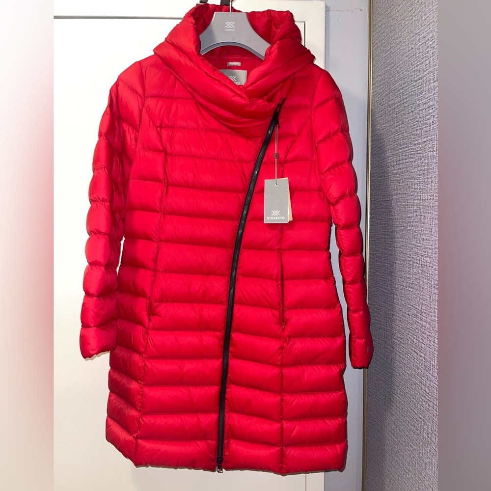 Soia & Kyo Karelle - TD Down Puffer Jacket Ruby Color - Brand New